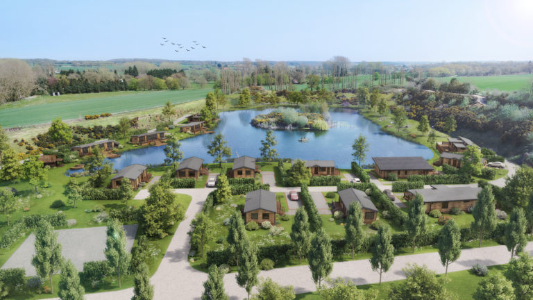 Luxury fishing lodge site for sale in desirable Suffolk coastal location