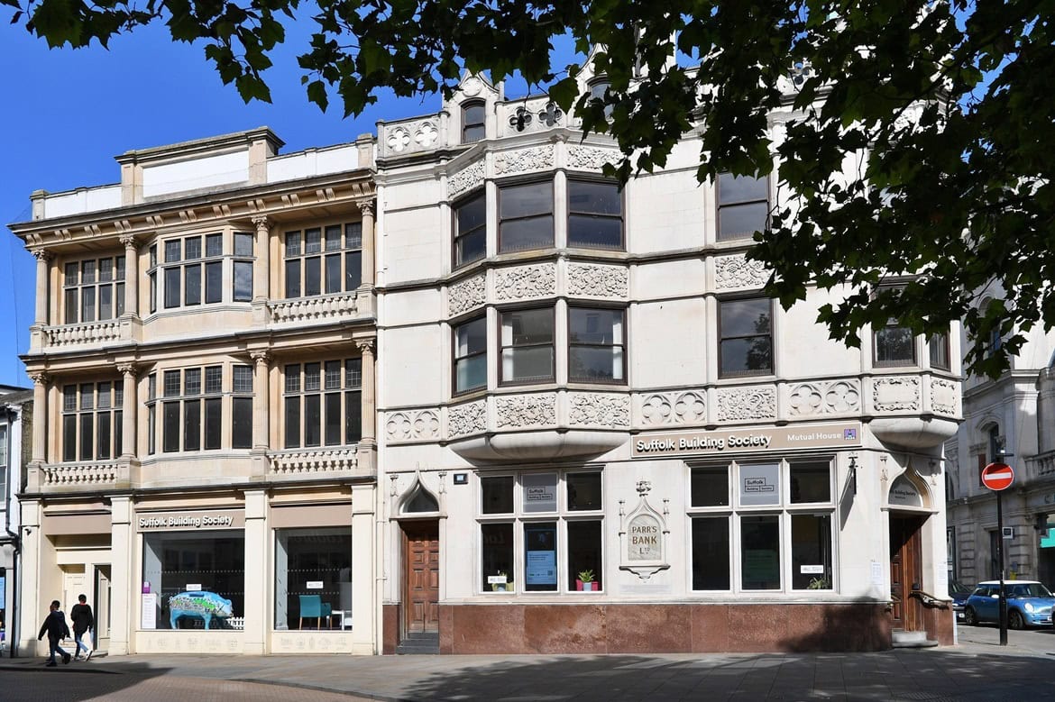 Prominent building with potential for alternative uses and redevelopment for sale in Ipswich town centre