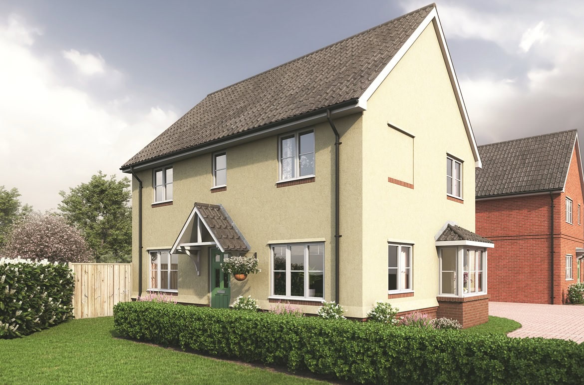 External view of a new property available in Pine Grove, Trimley